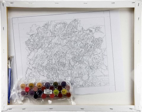 Zestaw kreatywny Malowanie po numerach 40x50cm Bukiet Flamingo Line (FSY222)