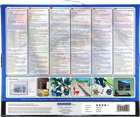 Zestaw kreatywny Malowanie po numerach 40x50cm Bukiet Flamingo Line (FSY222)