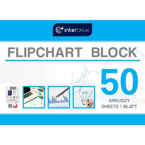 Blok do tablic flipchart 50k. 70g krata [mm:] 1000x640 Interdruk (FLI50#)