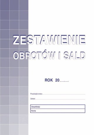 Druk offsetowy A4 O pap. Zestawienie obrotów i sald 8k. Michalczyk i Prokop (425-1)