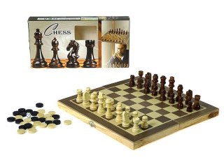 Gra logiczna szachy i warcaby drewniane Adar (616684)
