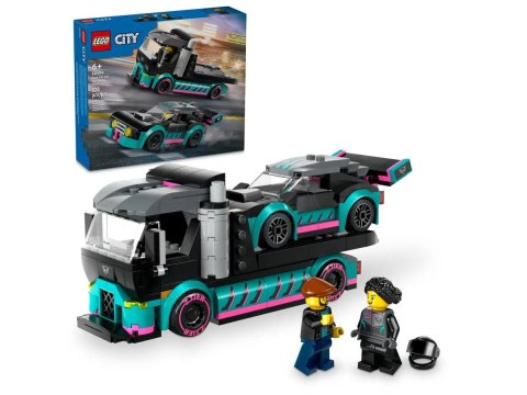 Klocki konstrukcyjne City Samochód wyścigowy i laweta Lego (60406)
