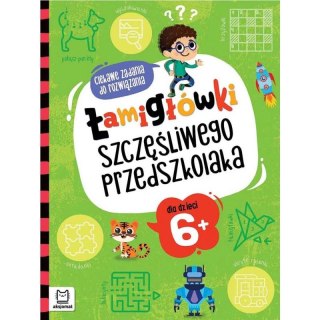 Książka dla dzieci Łamigłówki szczęśliwego przedszkolaka. Ciekawe zadania do rozwiązania dla dzieci 6+