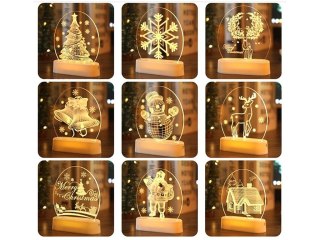 Lampki świąteczne Led 3d z podstawką 17cm One Dollar (356238)