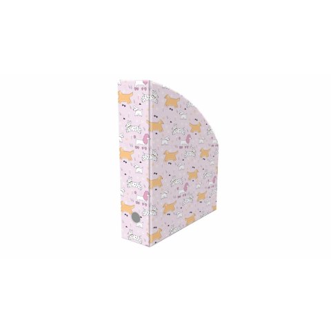 Pojemnik na dokumenty pionowy A4 PUPPIES mix nadruk karton pokryty folią Biurfol (NSE-01-36)