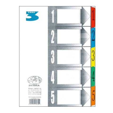 Przekładka numeryczna laminowana Tres