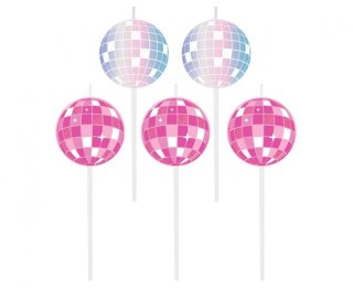 Świeczka urodzinowa pikery Disco, dwustronne, 2 cm, 5 szt. Godan (PF-SDIS)