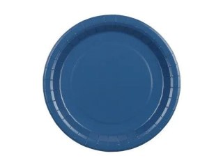 Talerz jednorazowy granatowe papier śr. 230mm 6 szt Partydeco (TPP102-074)