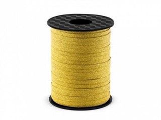 Wstążka plastikowa 5x225 [mm x m] złoty Partydeco (PRM5-019)