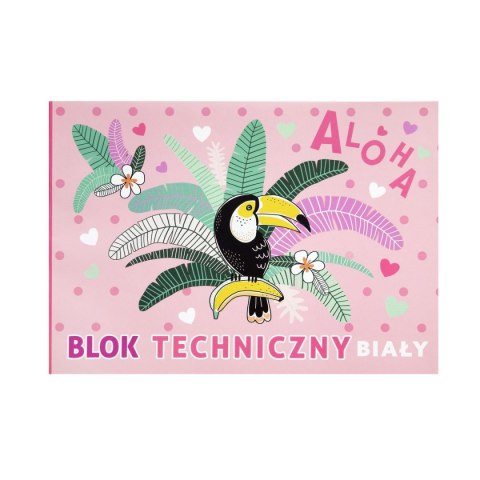 Blok techniczny DZIEWCZYNKA A4 biały 170g 20k [mm:] 295x210 Rexus