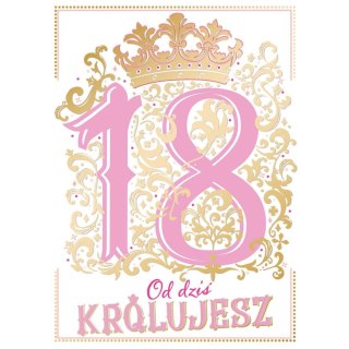 Kartka składana A5 Karnet A5 18 PINK Henry (5905701481538)