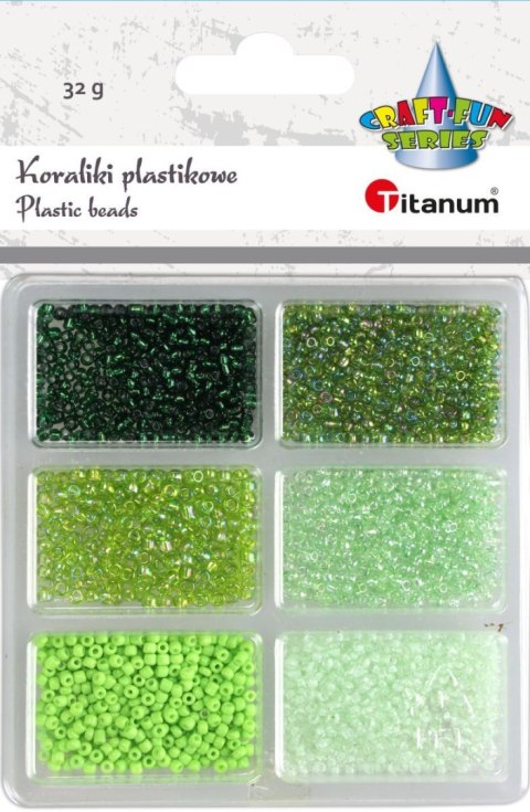 Koraliki kreatywne Craft-Fun Series tonacja zielona Titanum (25BR011)