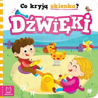 Książeczka edukacyjna Co kryją okienka? Dźwięki Aksjomat
