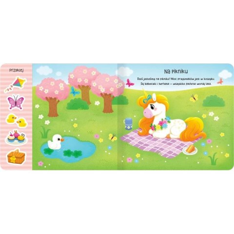 Książka dla dzieci Jednorożce. Książeczka z magnesami Aksjomat