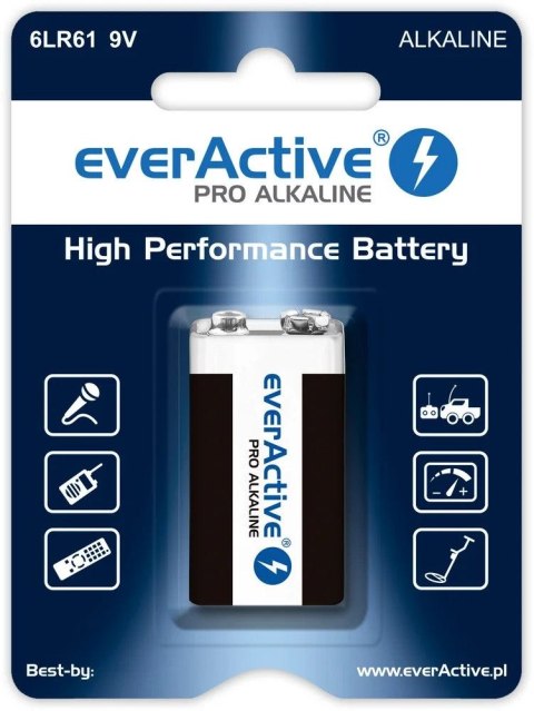 Baterie Pro Alkaline 6LR61 Everactive (EV6LR61-PRO)