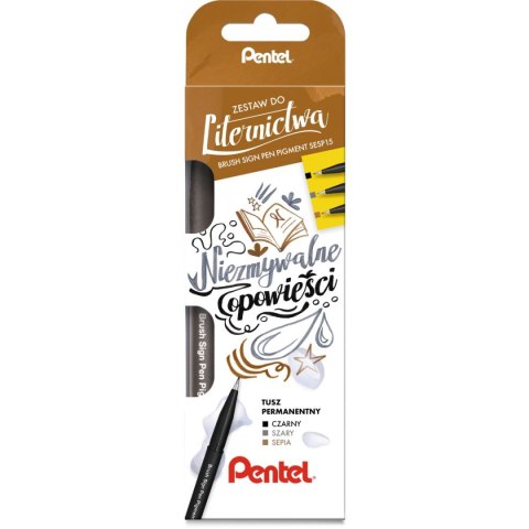 Flamaster 3 kol. Pentel (SESP15-ST3ANSPPL)