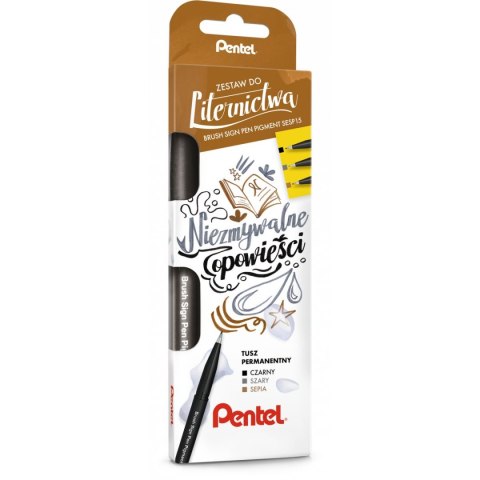 Flamaster 3 kol. Pentel (SESP15-ST3ANSPPL)