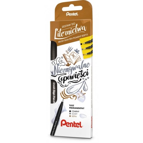 Flamaster 3 kol. Pentel (SESP15-ST3ANSPPL)