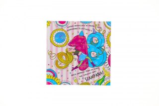 Kartka składana kw Karnet KW HOLOGRAM 18-STKA RÓZOWA Henry (5907465665049)