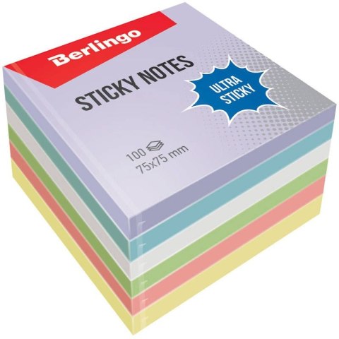 Notes samoprzylepny (karteczki) różne [mm:] 75x75 Berlingo (323564)