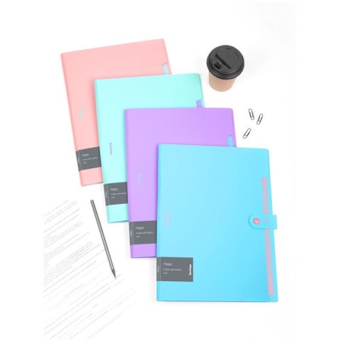 Teczka z przegródkami A4 kolor: turkusowy 5 przegródek Berlingo (4260709080307)