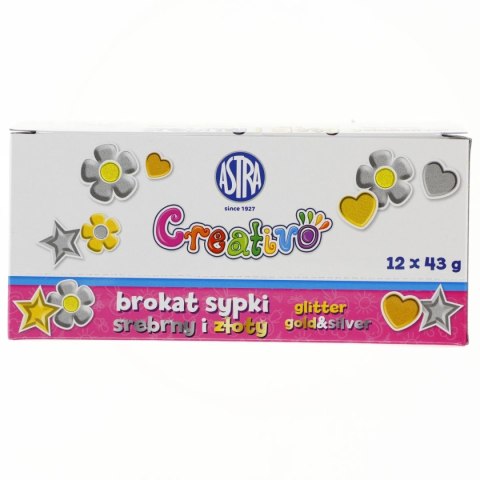 Brokat kolor: srebrno-złota 2 kolor. Astra Creativo (335117008)