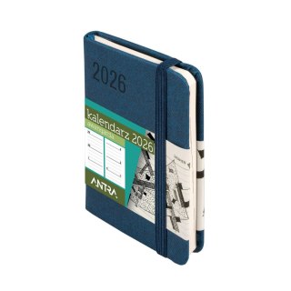 Kalendarz książkowy (terminarz) GRANATOWY AVANGARDA A7 Antra (2026)