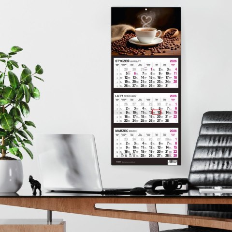 Kalendarz ścienny KAWA 310mm x 790mm Press
