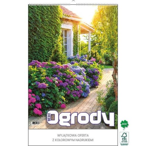 Kalendarz ścienny OGRODY WIELOPLANSZOWY 330mm x 500mm Jotan (WP133)