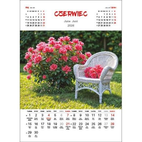 Kalendarz ścienny OGRODY WIELOPLANSZOWY 330mm x 500mm Jotan (WP133)