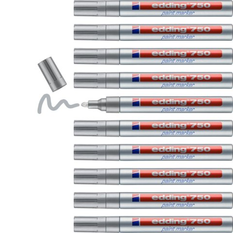Marker specjalistyczny wkład srebrny 2,0-4,0mm okrągła końcówka Edding (750/054/S ED)
