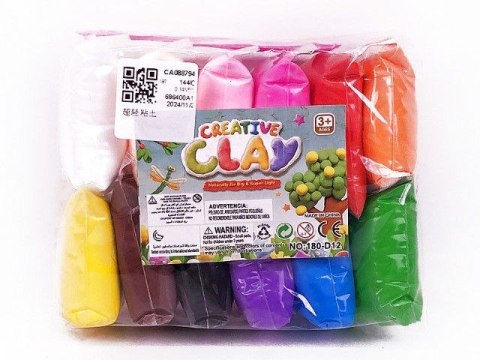 Masa plastyczna dla dzieci pianka 12szt. mix Bigtoys (BPLA7346)