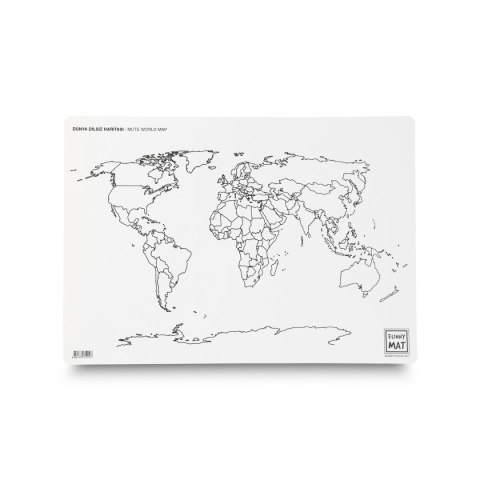 Podkład na biurko FUNNY MAT white MAPA ŚWIATA PAŃSTWA sfu11014 biały polipropylen PP [mm:] 335x480 Strigo (8681379310147)