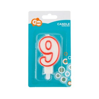 Świeczka urodzinowa CYFERKA Godan (NO200R/9)
