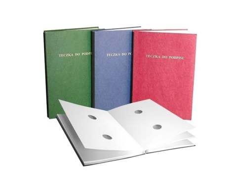 Teczka do podpisu A4 czarny 8k. tektura Delfin