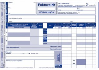 Druk samokopiujący A5 Faktura VAT korygująca netto pełna A5 80k. Michalczyk i Prokop (107-3E)