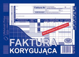 Druk samokopiujący A5 Faktura VAT korygująca netto pełna A5 80k. Michalczyk i Prokop (107-3E)