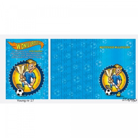 Kartka składana B6 Young Urodzinowy dla chłopaka Ev-corp (STKY-017)