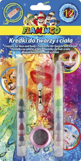 Kredki do malowania twarzy segmentowe mix 12 kol. Titanum