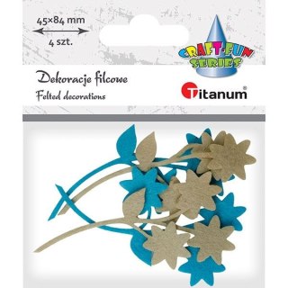 Ozdoba filcowa Craft-Fun Series kwiaty z gałązką Titanum (19YJ-006)