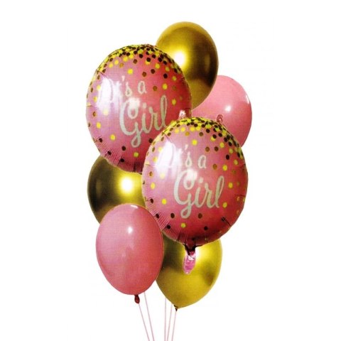 Balon foliowy zestaw balonów Girl 7szt. Antella (BCS-617)