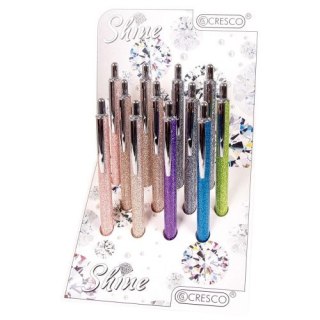 Długopis wielkopojemny Shine wkład niebieski 1,0mm Cresco (750000)