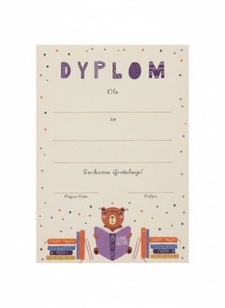 Dyplom A4 Miś czyta Henry (5908451980030)