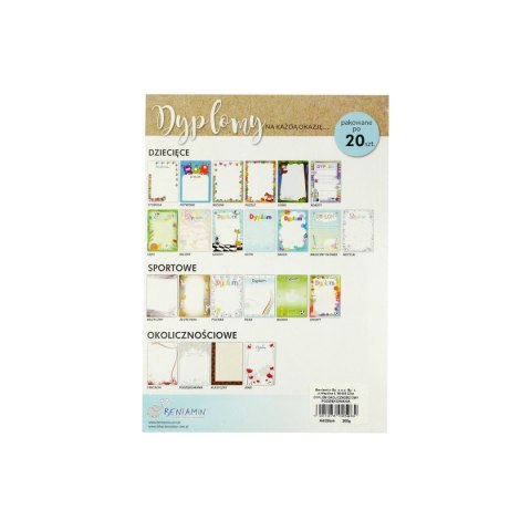 Dyplom A4 PODZIĘKOWANIA 200g Rexus (602596)