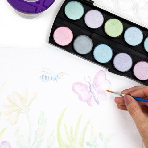 Farby akwarelowe 12 kolor. Kidea (MFA12KKA)