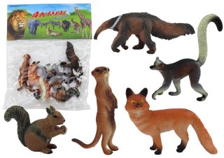 Figurka 5 Sztuk Wiewiórka Surykatka Mrówkojad Lis Lemur Lean (17912)