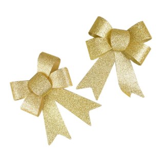 Kokarda 2 szt., złote brokatowe Arpex (BN5397ZLO-0608)