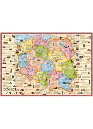 Książeczka edukacyjna Mapy z naklejkami. Dookoła Polski Demart