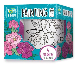 Kubek wielokrotnego użytku do kolorowania Peonie z markerami Stnux (STN8363)