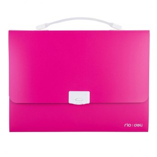 Teczka z przegródkami RIO 13 przegródek A4 kolor: różowa 13 przegródek Deli (E38126_pink)